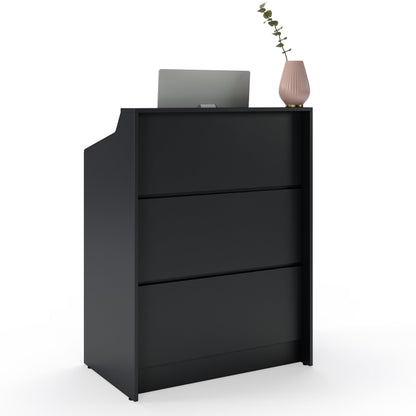 AGATEO Small Reception Desk with Drawer – Front Desk, Checkout Counter & Retail Counter – Cash Register Stand