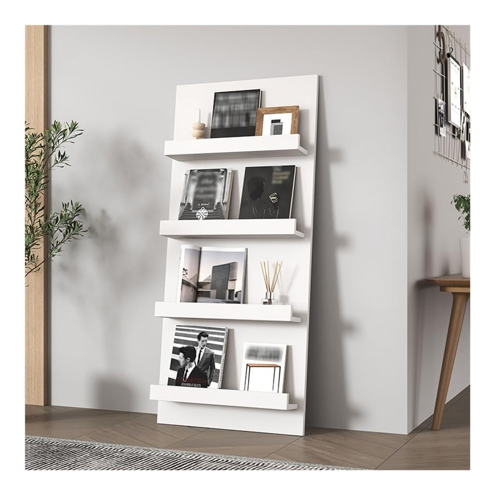 UWYTGF Magazine Rack, Wooden Magazines Shelves Display Stands, Publication Organizer Shelf for Journals, Booklet Holders for Residences, Retail Spaces, and Reception Areas,for Informati,Black