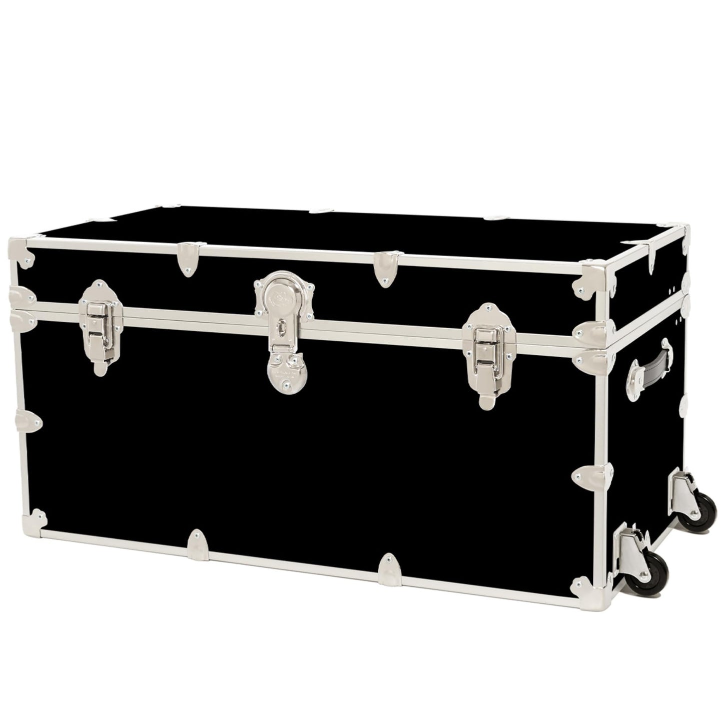 Rhino Trunk & Case Classic XXL Home Storage & College Trunk With Wheels - 36”x18”x18”, Seats 1500+ lbs, Soft-Close Lid. USA Made Secure Dorm Furniture, Organization, Steamer Style Blanket Chest