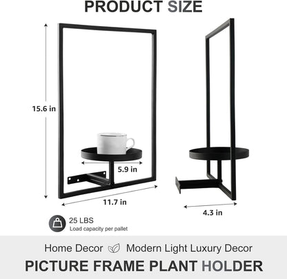 3-pack) Sisher Plant Stand Indoor Outdoor,Window Plant Shelf Picture Frame Wall Plant Stand Metal Wall Plant Shelf Ease