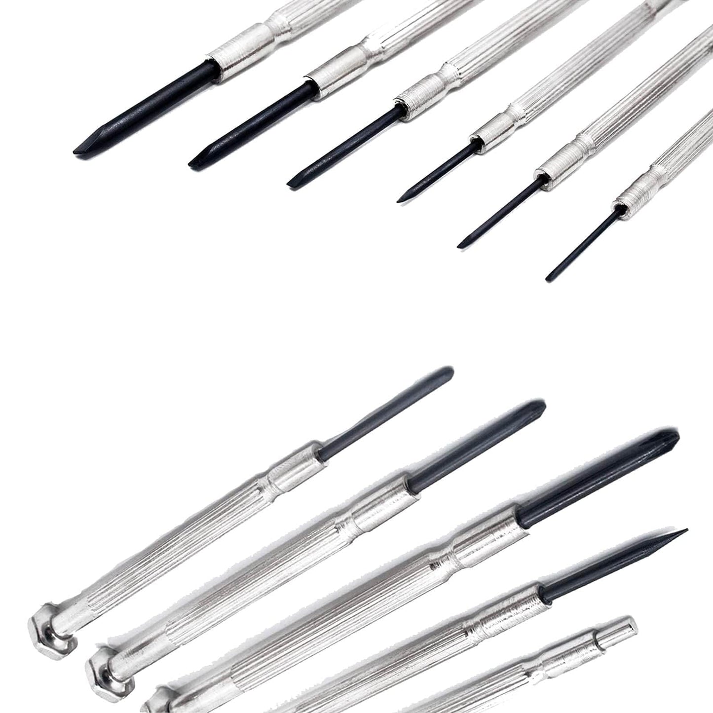 11PCS Mini Screwdriver Set, Small Tools with 11 Different Size Flathead and Phillips Screwdrivers, Precision Screwdriver Set for Jewelry, Watch, iPhone, Toys, Computer, Eyeglass Repair