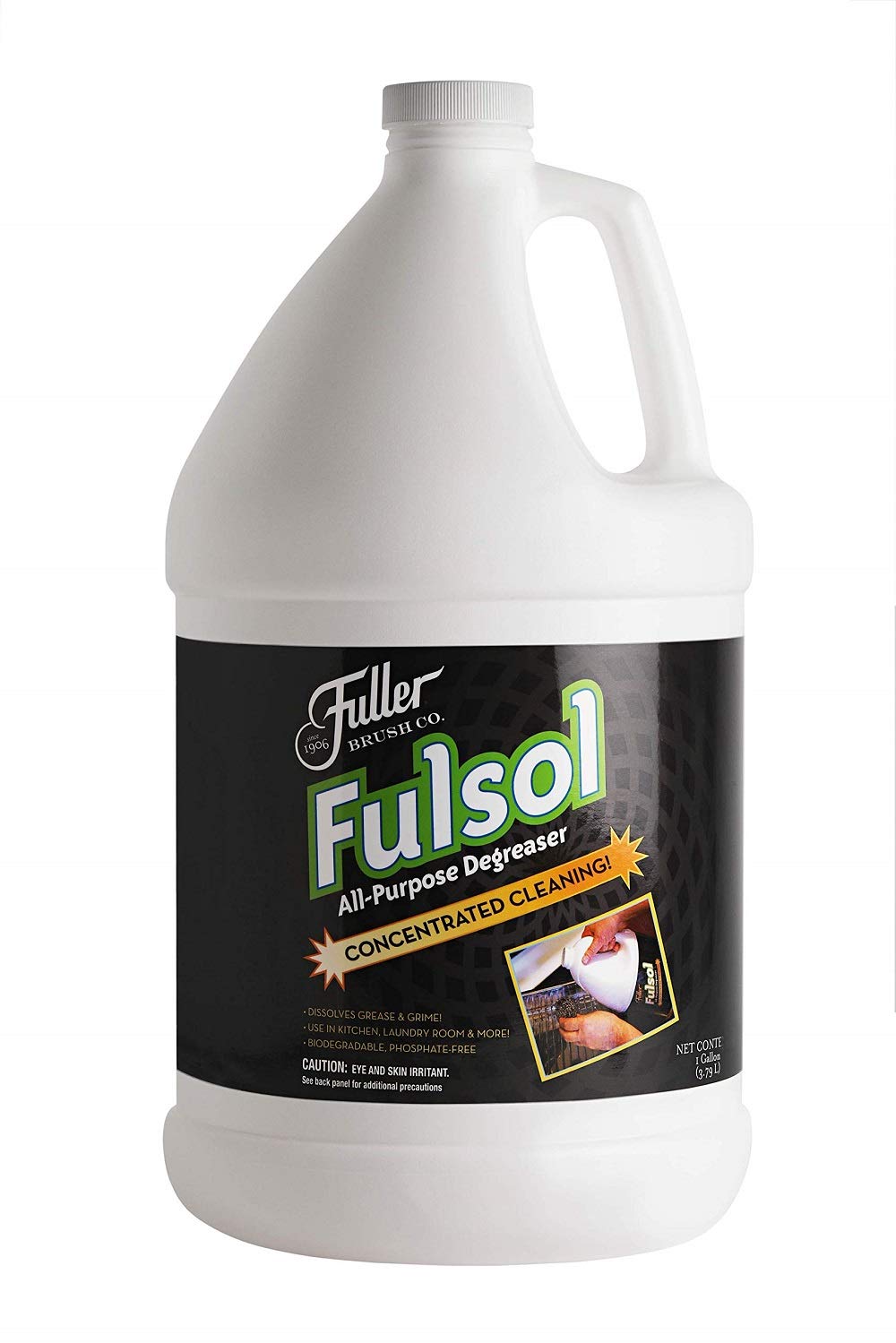 Fuller Brush Fulsol Heavy-Duty Degreaser 1 Gallon – Concentrated All-Purpose Cleaner – Cuts Grease, Grime, Oil & Stains on Tile, Glass, Laundry, Grills – Lemon Scent (Makes 60 Gallons)