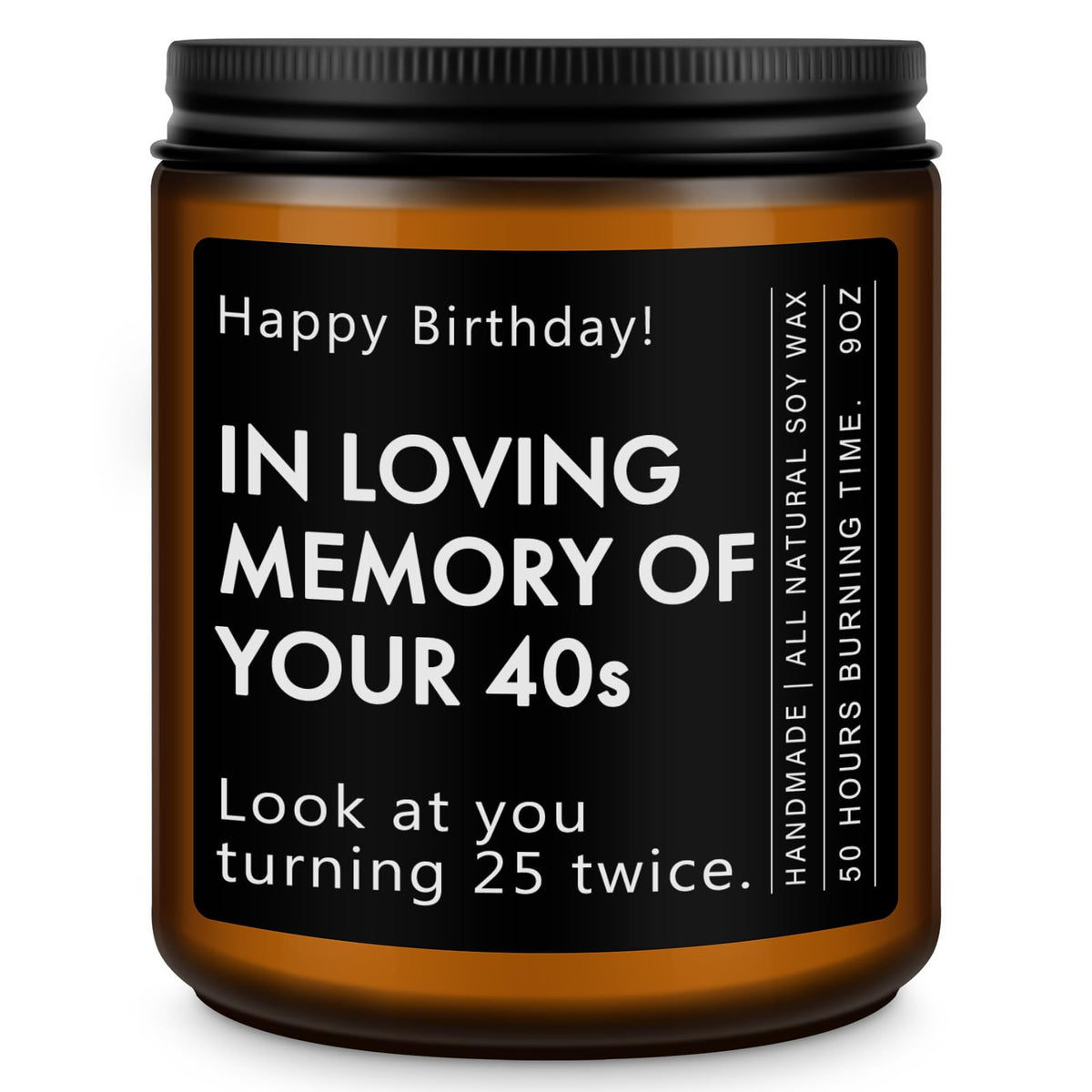 RIZOOCE 50th Birthday Gifts for Her Him, 50 Year Old Birthday Gifts - Funny & Unique Presents for Men & Women Born in 1976, Lavender Scented Candle, 7oz