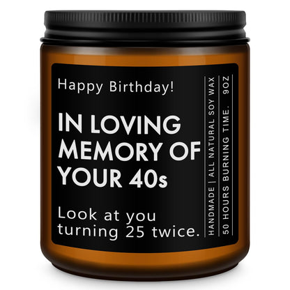 RIZOOCE 50th Birthday Gifts for Her Him, 50 Year Old Birthday Gifts - Funny & Unique Presents for Men & Women Born in 1976, Lavender Scented Candle, 7oz