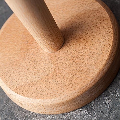 Firlar Wooden Paper Towel Holder Stand, Vertical Tissue Rack for Kitchen, Living Room, Bedroom Home Decoration