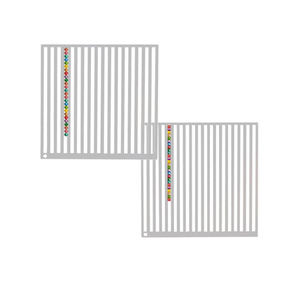 2 Pcs Stainless Steel Diamond Painting Ruler for Square and Round Drill, Diamond Art Club Accessories Diamonds Straightening Tool (1 Row of Diamonds)