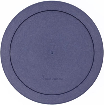 CIBI 6PK Food Storage Container Lids (4 Cups, Blue) for Pyrex and Anchor Round Glass Containers, Dishwasher Safe