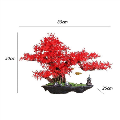XJOYSL7921 Artificial Bonsai Simulation Tree Bonsai Hotel Living Room Desktop Ornaments Modeling High-end Luxury Fake Greenery Landscaping for Home Office