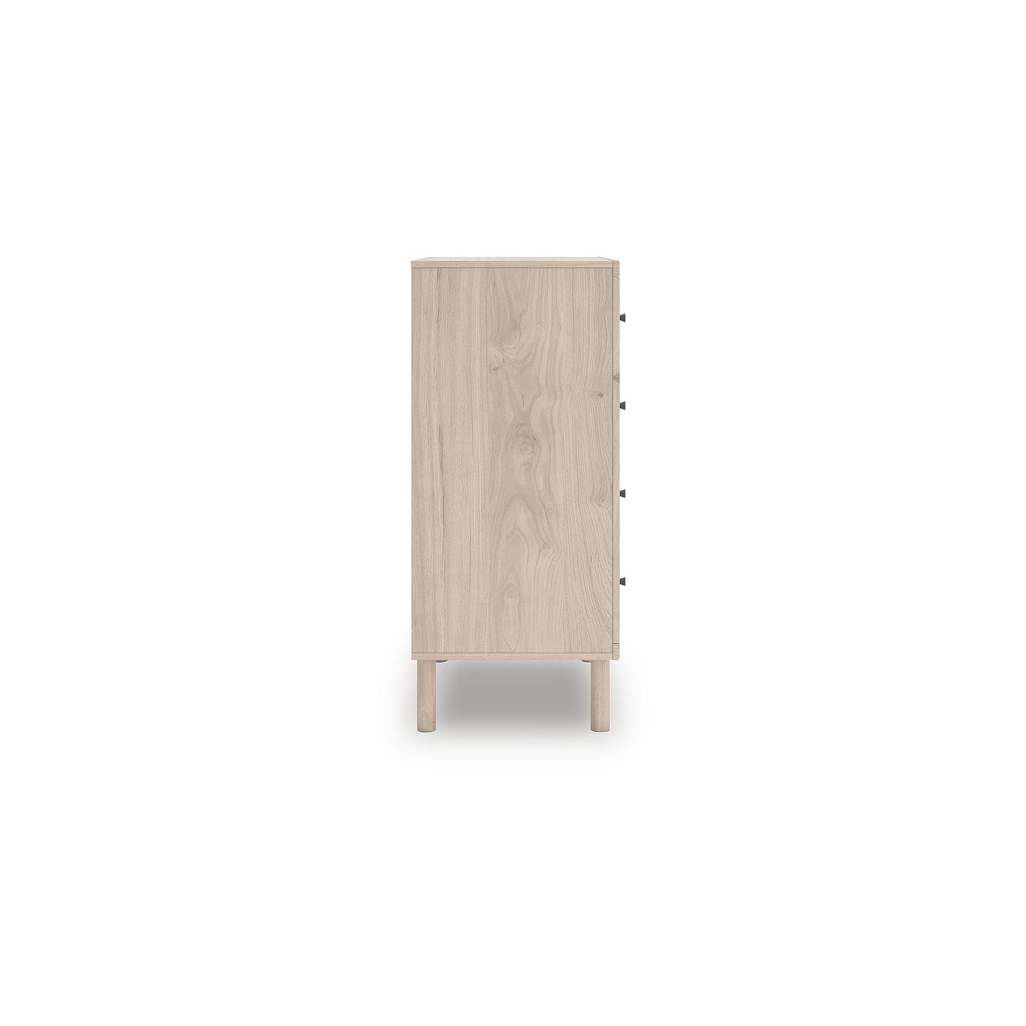 Signature Design by Ashley Birkmore Mid-Century Modern 4-Drawer Chest with Easy Glide and Safety Stop for Bedroom, Light Brown