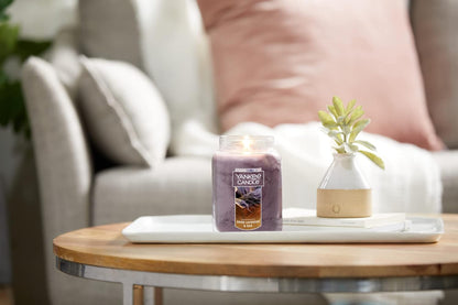 Yankee Candle Dried Lavender & Oak Scented Classic 22 Oz Jar, Single Wick Aromatherapy Candle