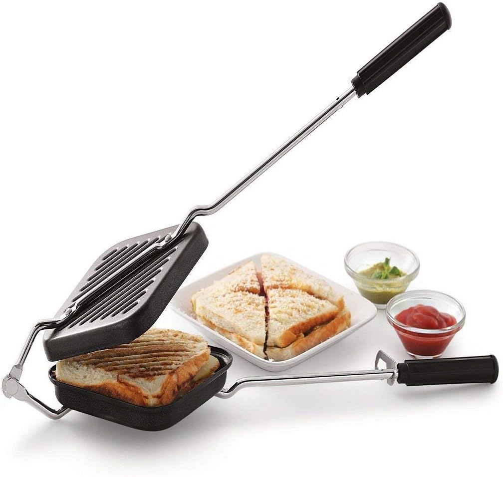 Grill Toaster Sandwich Maker, Double Sided Pan, Nonstick Sandwich Maker, Gas Sandwich Toaster