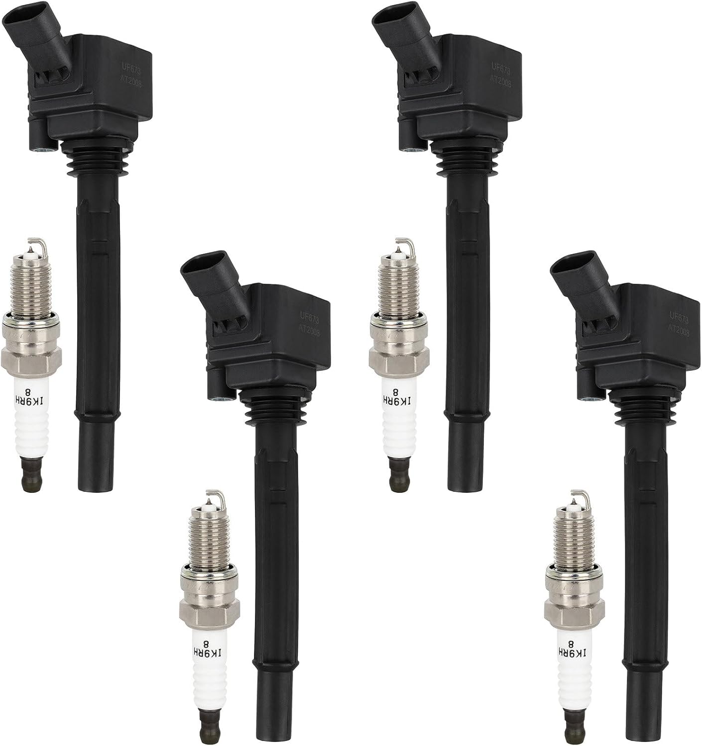 ECCPP 3 ignition coils with 3 iridium Spark Plugs,UF808,coils packs,for Smart Fortwo 2016-2017 0.9L‎224332428R,UF-808