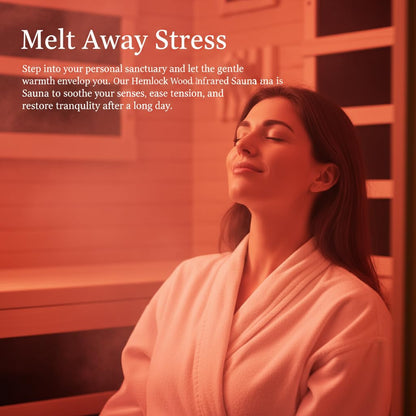 Far Infrared Sauna for 1 Person – 1050W with Bluetooth Speaker, Chromotherapy & Oxygen Ionizer, Indoor Home Sauna with Canadian Hemlock Wood, Relaxation for Home Gym Office – 27”x35”x63”