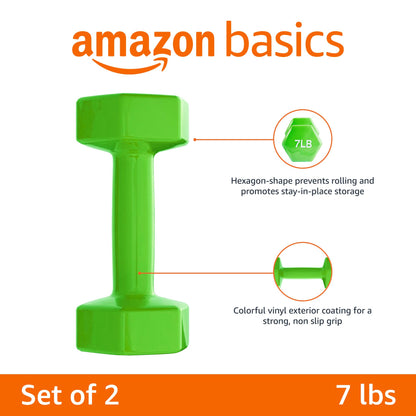Amazon Basics Vinyl Coated Dumbbell Hand Weights