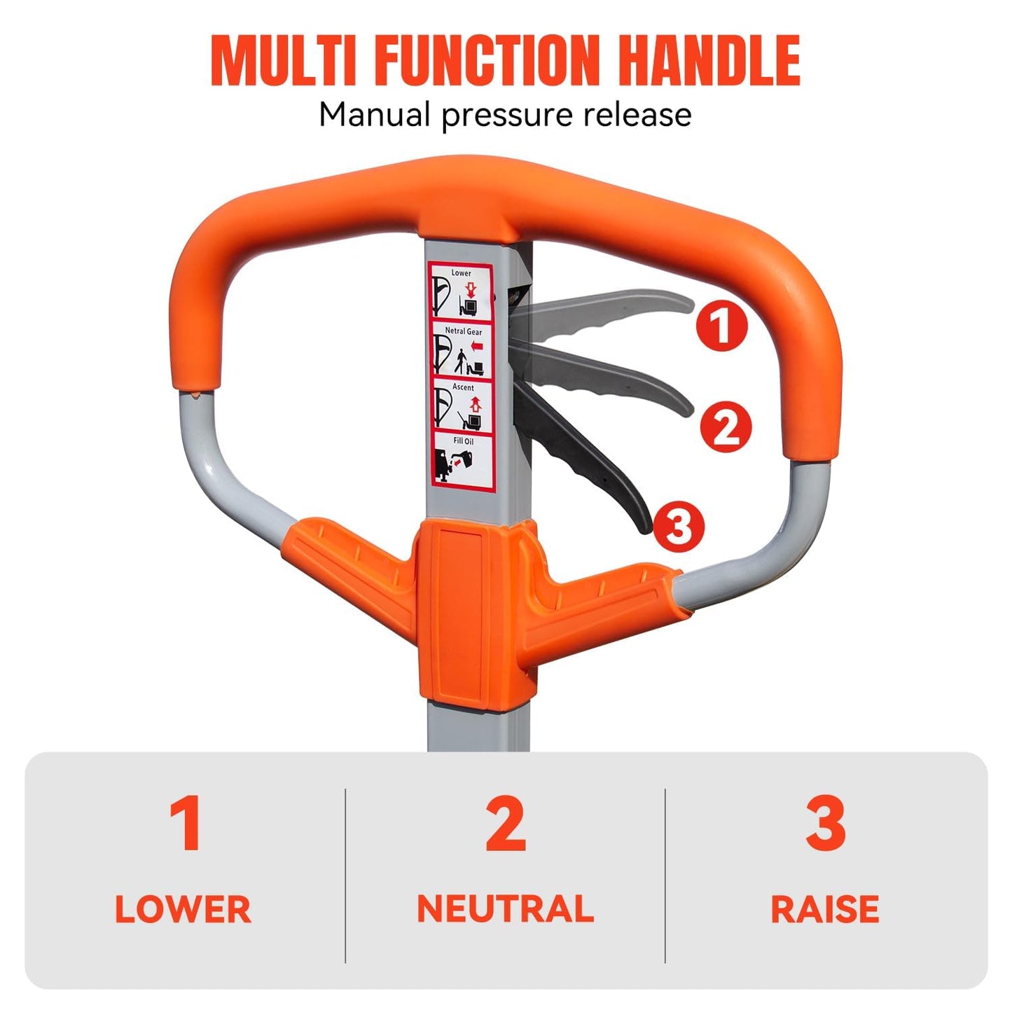 Single Manual Pallet Jack 2200 LBS Capacity Heavy Duty Hand Pallet Truck, Fork Size Nylon Wheels Industrial Hand Pallet Jack, Perfect for Warehouse Factory Garage and Material Handling Equipment
