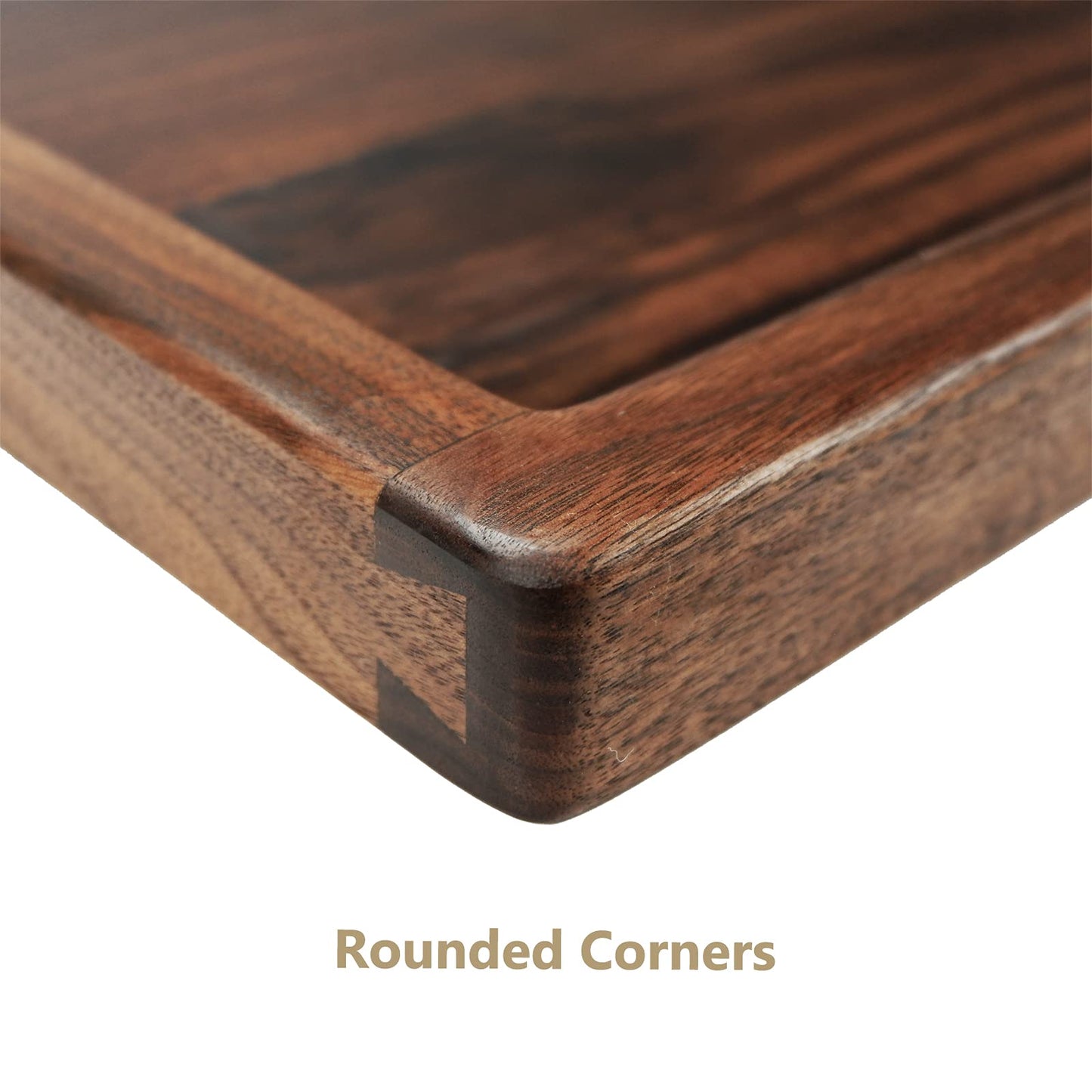 MAGIGO 34 x 34 Inches Extra Large Square Black Walnut Wood Ottoman Tray, Serve Tea, Coffee Classic 2.8 Feet Wooden Decorative Serving Tray