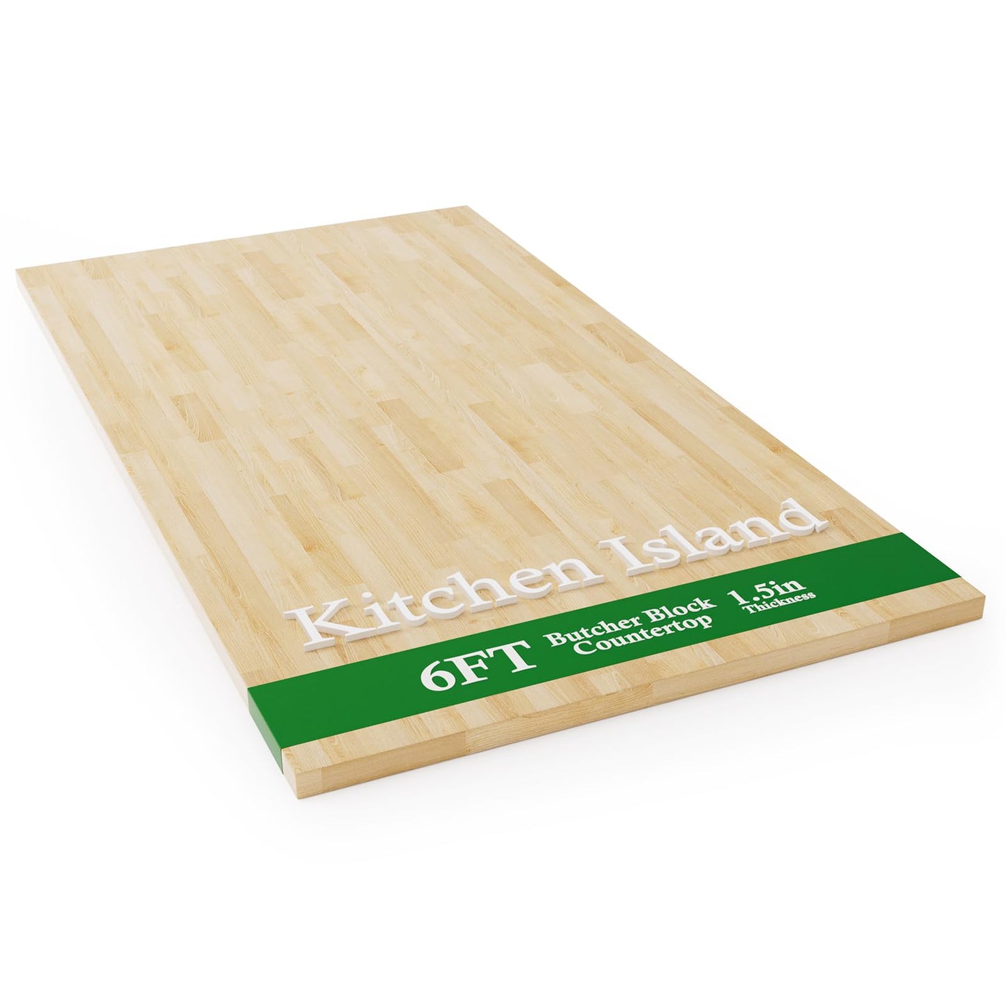 6FT Butcher Block Countertop Birch Solid Wood - 72" x 39"