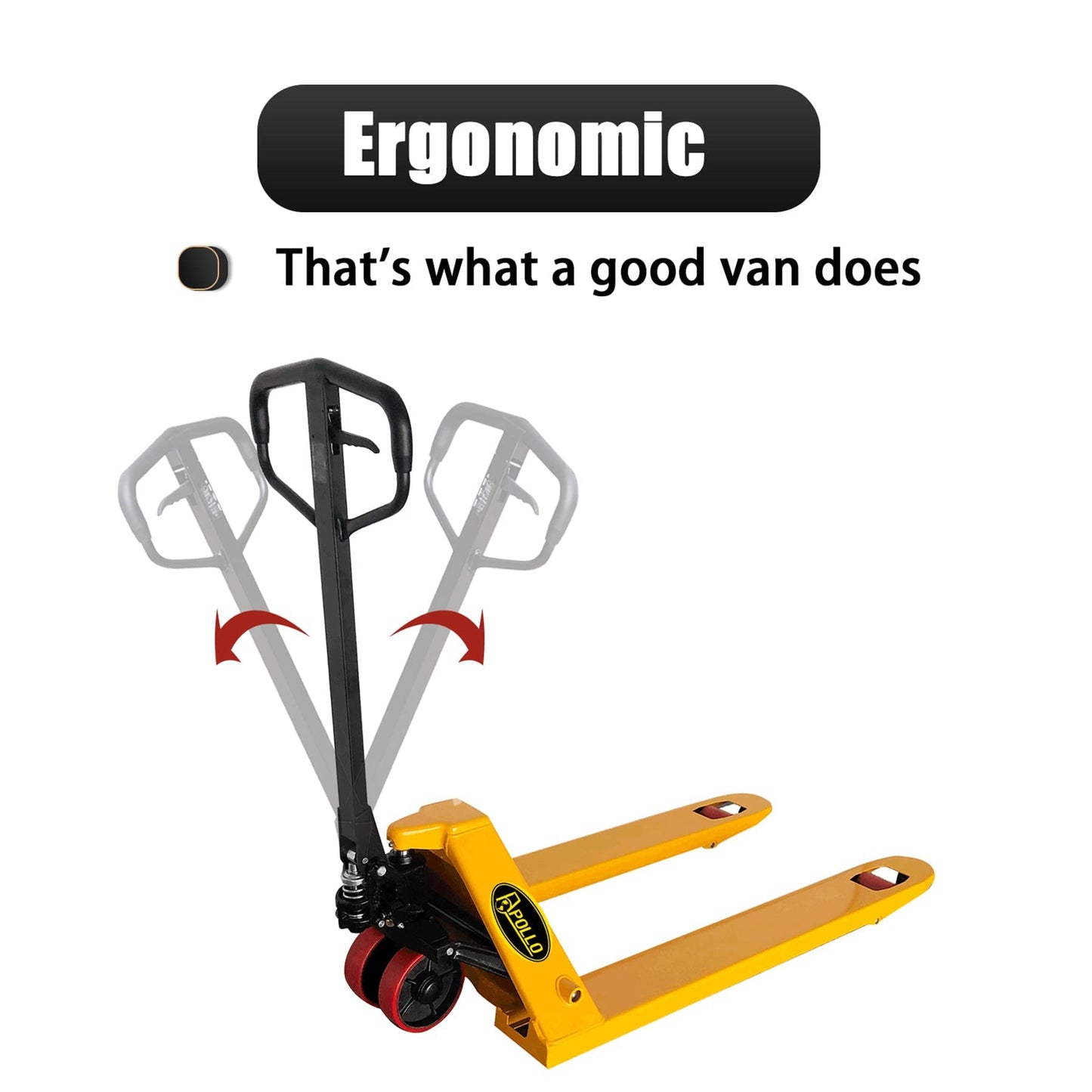 APOLLO Manual Pallet Jack 6600lbs Capacity Integrated Pump 7.3" Lifting Hieght Hand Pallet Truck 27" W x 48" L Fork Size