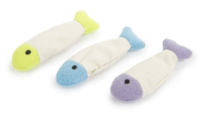 SmartyKat (9 Count Fish Flop Crinkle Catnip Cat Toys - Multi Color, 9 Count