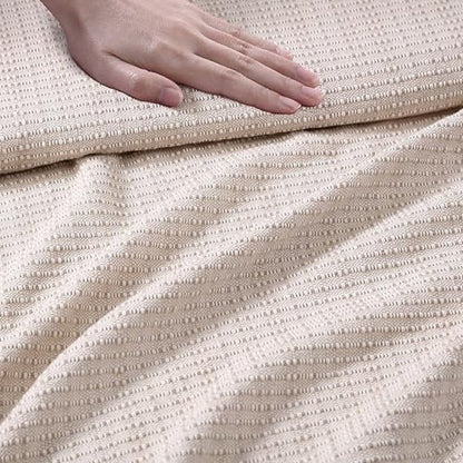 Tommy Bahama - King Blanket, Naturally Soft & Breathable Bedding for Couch or Bed, Lightweight for Year Round Comfort (Woven Textured Natural Brown)