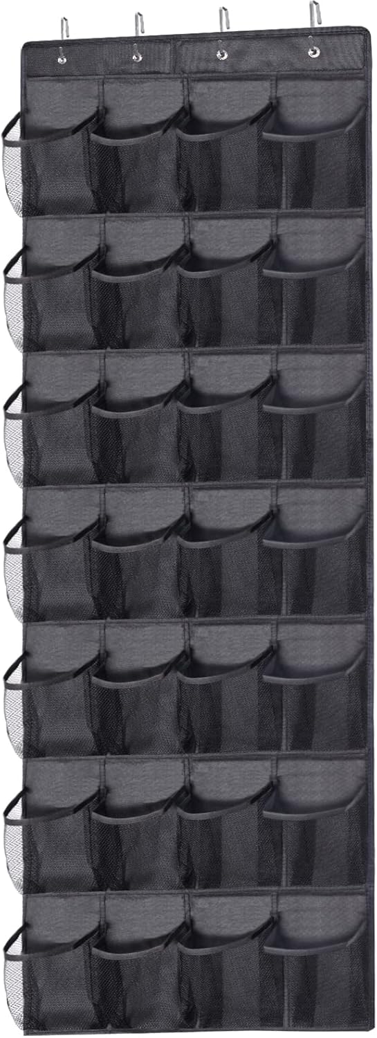 28 Closet Over the Door Shoe Organizer Mesh Pockets Hanging Shoes storage Shoe Rack for Entryway Bedroom Bathroom