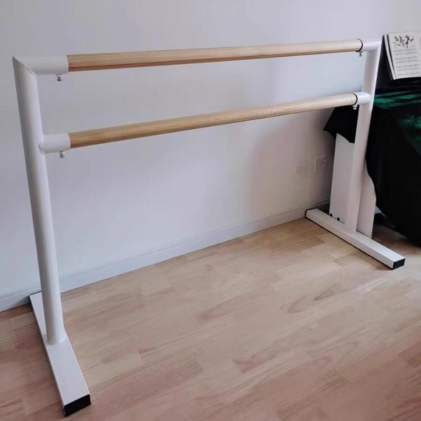 VUBYSG Independent Portable Mobile Dance Pole Fitness Equipment for Adults and Children, Stretching Ballet bar, White - 100cm,White-100cm