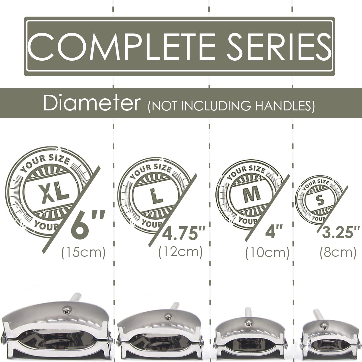 KAYCROWN 4.75 Inch Empanada Press, Stainless Steel Dumpling Maker Dough Cutter Dumpling Mold for Empanada, Dumpling, Ravioli, Pierogi, Turnovers, Calzone (L: 4.75 inch)