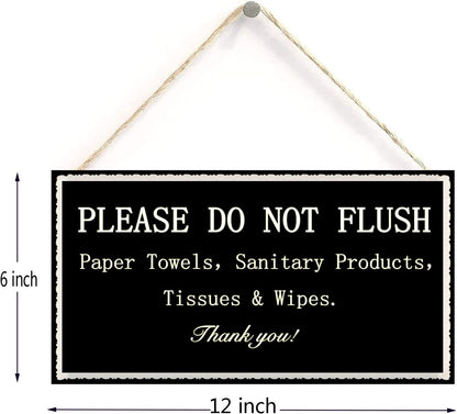 Septic Tank Notice - Please do not throw anything in the toilet other than toilet paper