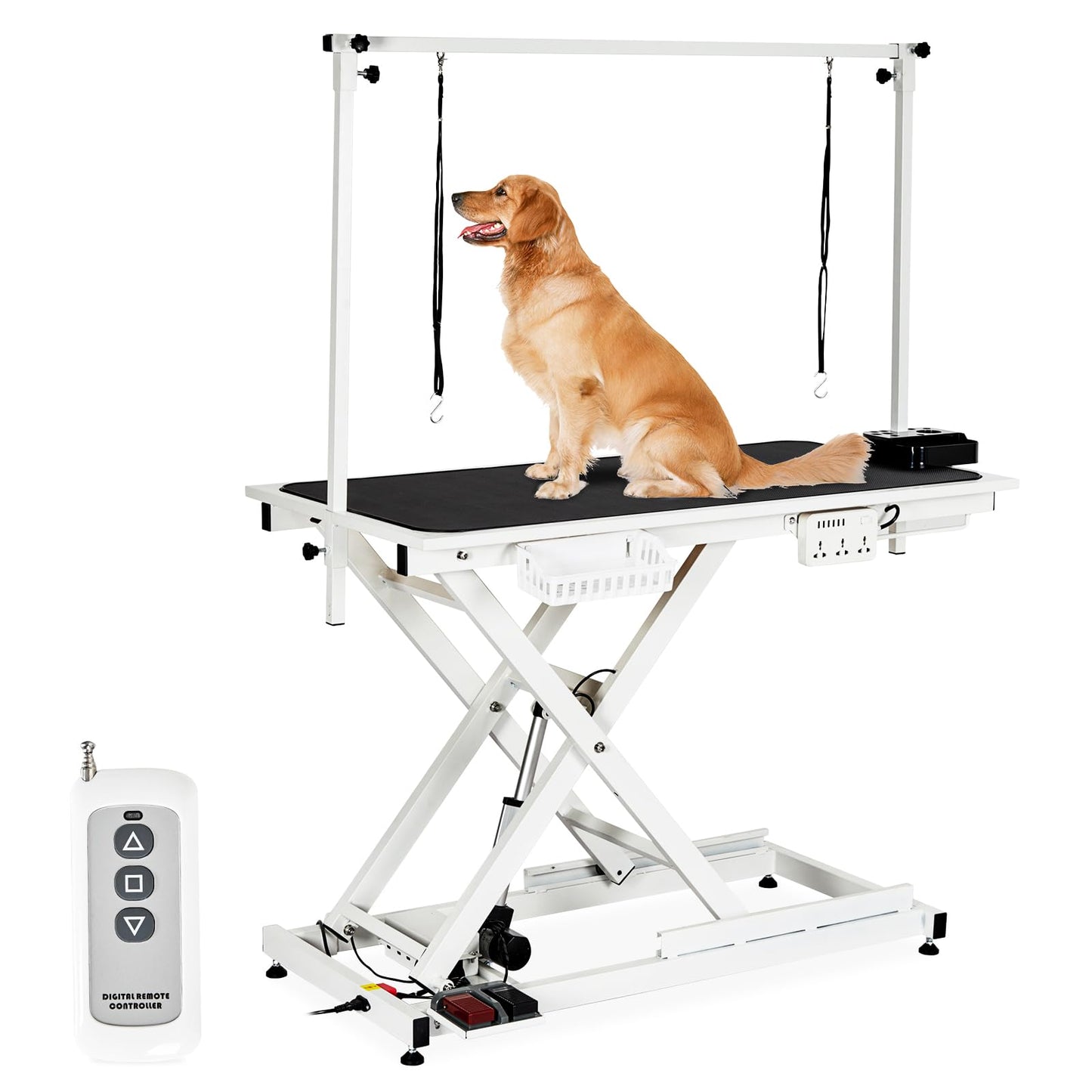 COZONY 50inch Hydraulic Dog Grooming Table,300LBS Electric Grooming Table for Dogs, Professional Pet Grooming Station for Large & Small Dogs