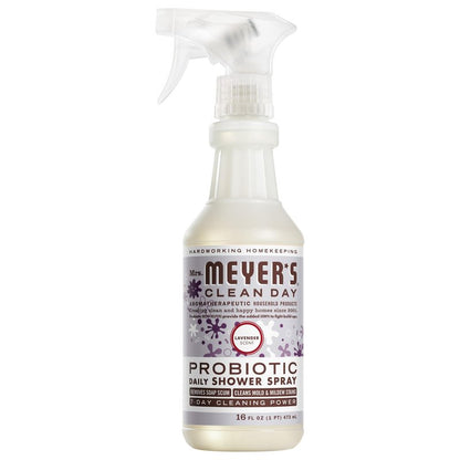 MRS. MEYER'S CLEAN DAY's Probiotic Daily Shower Spray Cleaner, Made With Essential Oils And Other Thoughtfully Chosen Ingredients, Lavender, 16 oz.