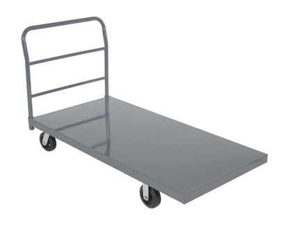 Vestil ECSPT-3060 Steel Smooth Deck Platform Truck 30 in. x 60 in. 2000 Lb. Capacity Gray