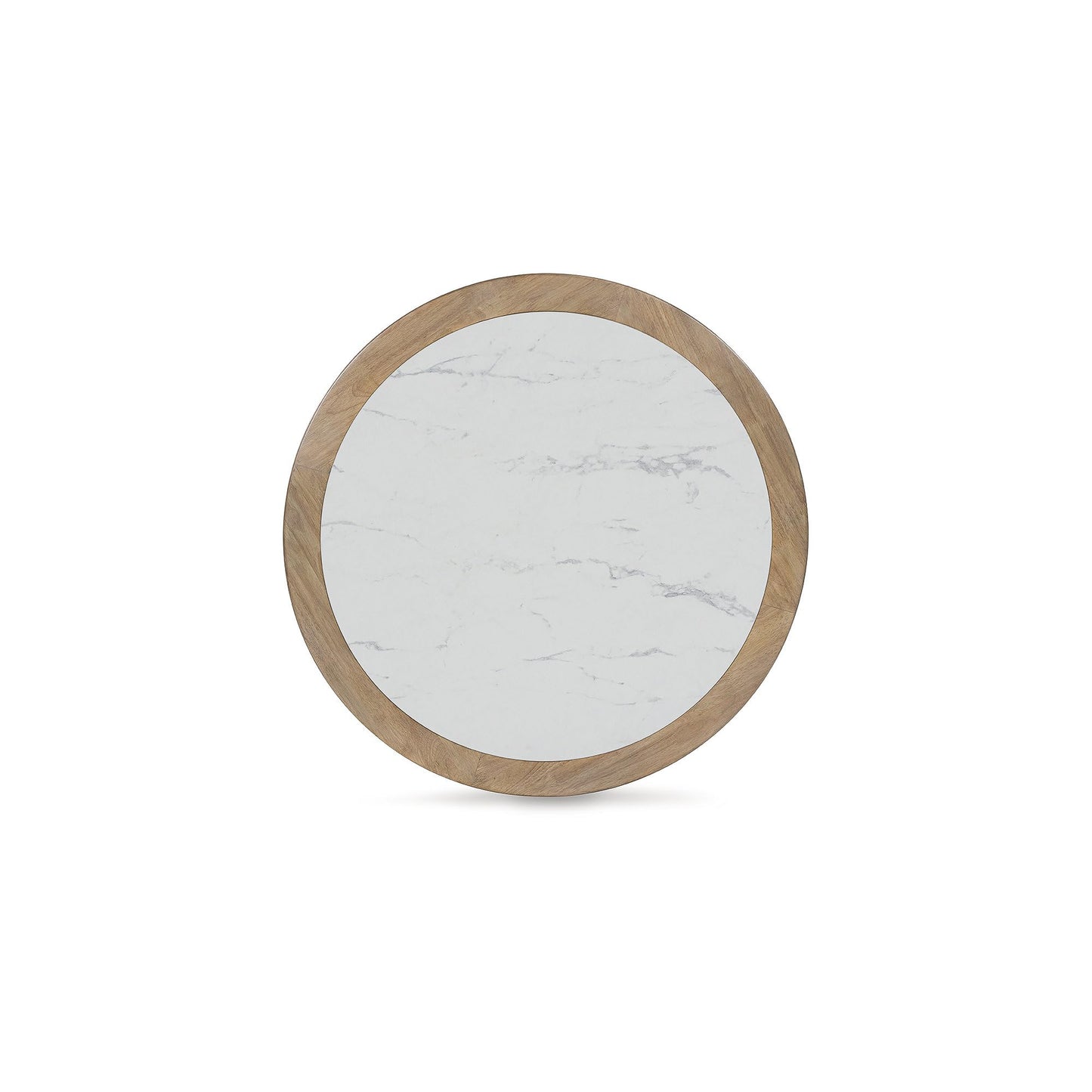 Signature Design by Ashley Camdill Contemporary Coffee Table with Wheel, Heat and Scratch Resistant, Light Brown & White