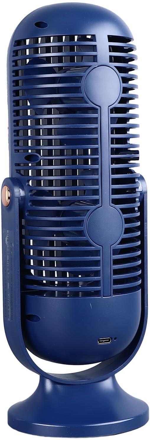 Haofy Table Tower Fan - USB Plug-In Quiet Motor Fan for Bedrooms and Offices (Blue)