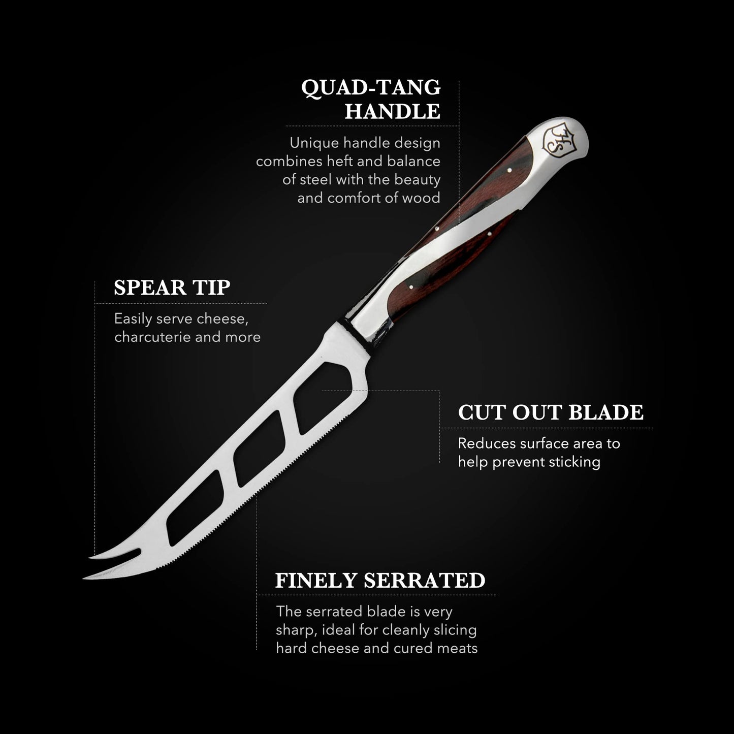 Hammer Stahl 5" Cheese and Tomato Knife | Durable Pakkawood Handle | Perfect for Cutting, Slicing, and Serving