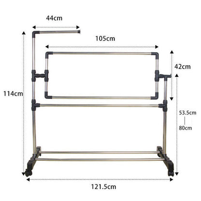 ELUKHT Adjustable Embroidery Stand, 360°Rotated Needlework Floor Frame, Standing Embroidery Lap Table, Cross Stitch Craft Stand for Art Craft Sewing Holder