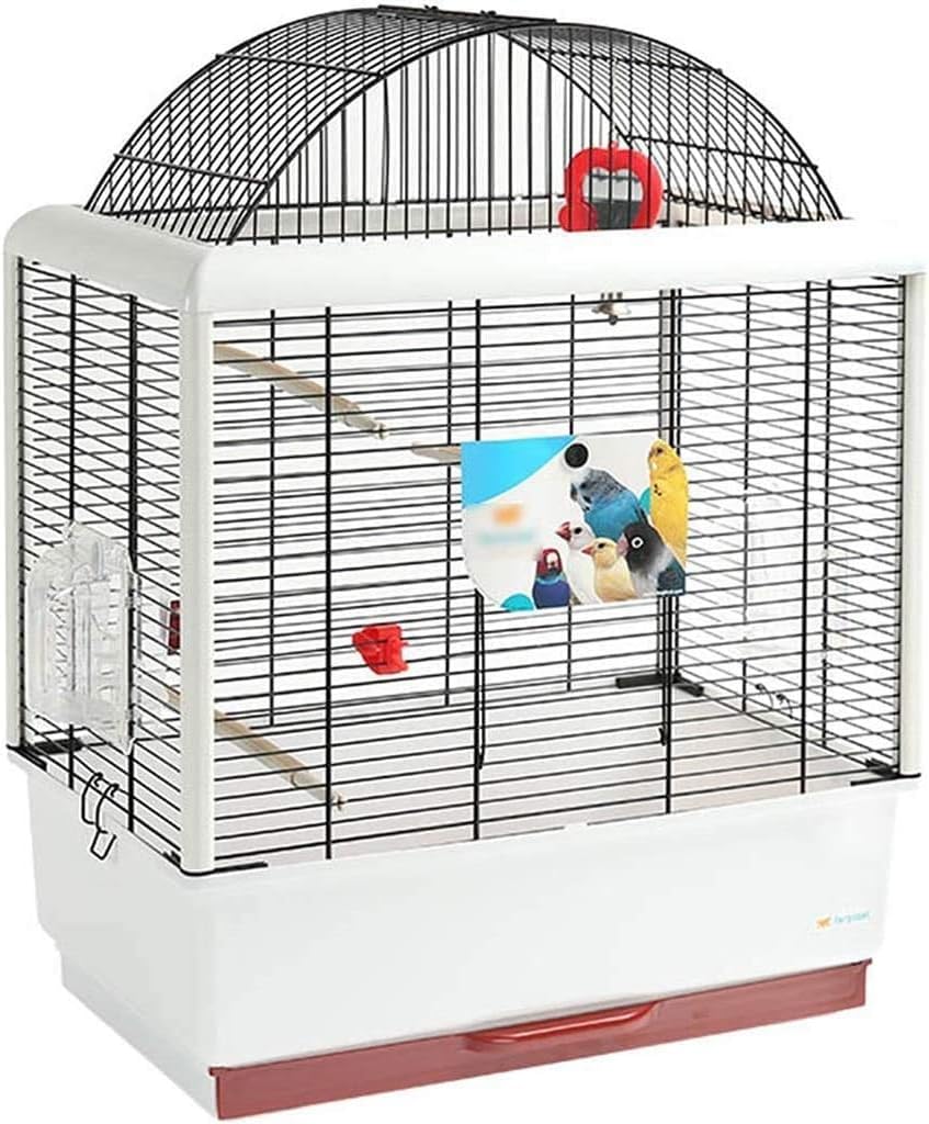 Professional Birdcage Pet Supplies Bird Carrier Gardening Decor Parrot Cages for Large Birds,Decorative Bird Cages Home Decor,Large Household Bird Cage,Luxury Budgerigar Cage(White)
