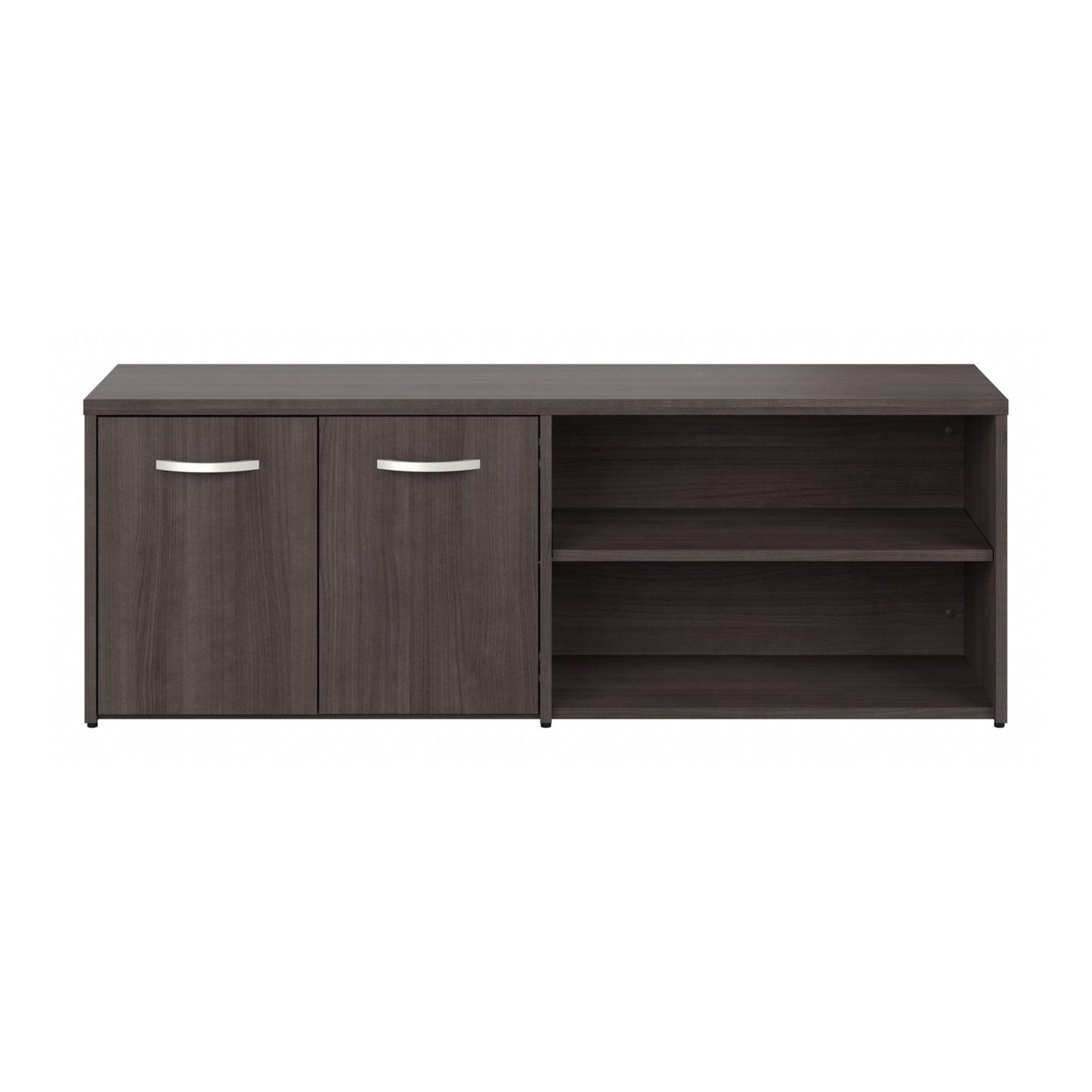 Bush Business Furniture Studio C Low Storage Cabinet with Doors and Shelves in Storm Gray, Organization for Home or Professional Office