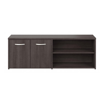 Bush Business Furniture Studio C Low Storage Cabinet with Doors and Shelves in Storm Gray, Organization for Home or Professional Office