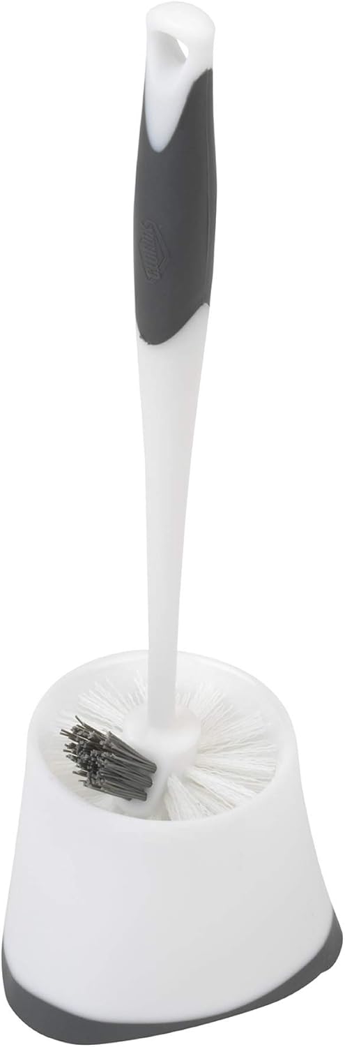 16 5 5.5 Clorox Under-Rim Toilet Bowl Brush with Corner Storage Caddy, x x