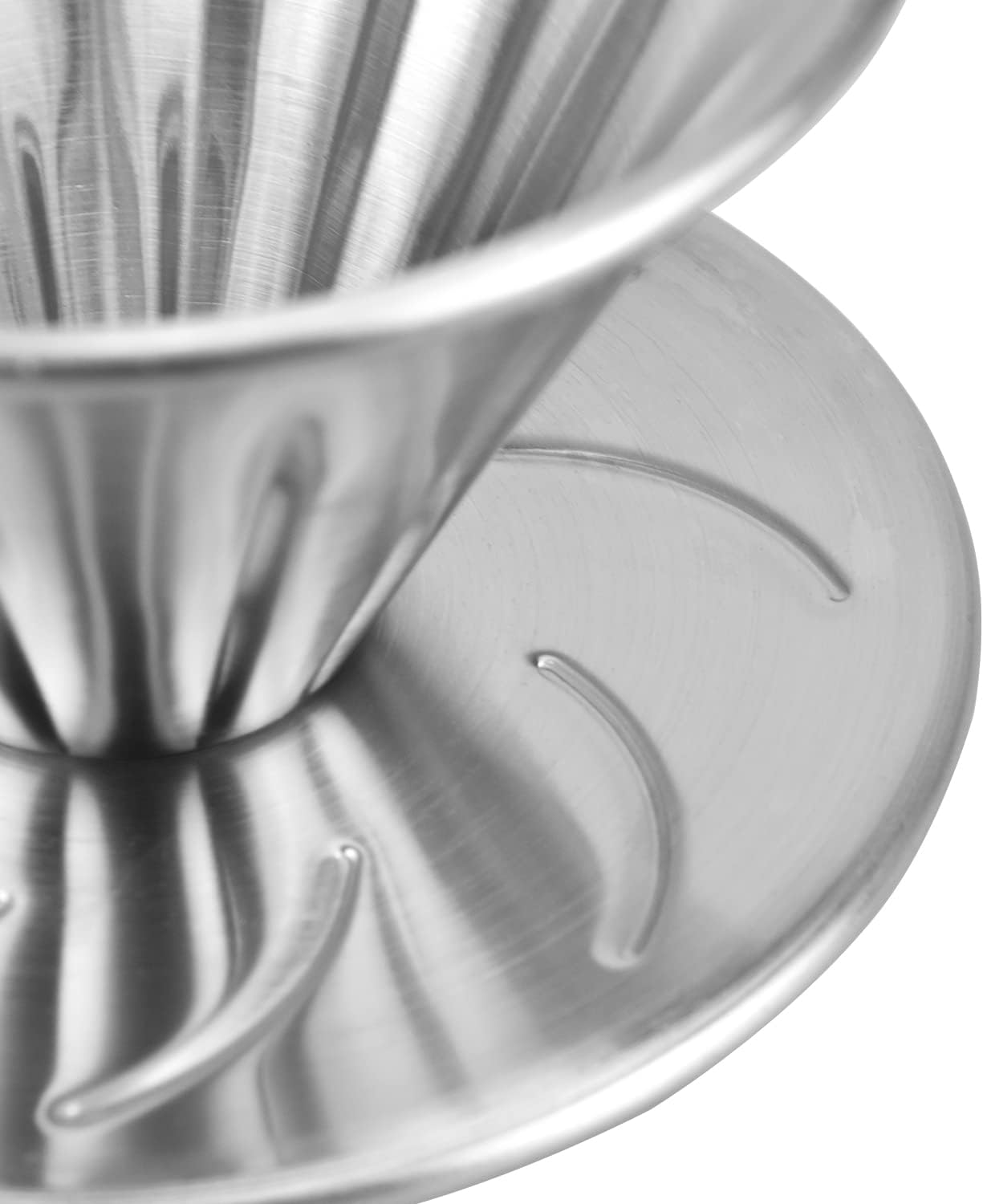 MERMOO YILAN Pour Over Coffee Dripper, Stainless Steel Reusable Cone Coffee Filter for Home Cafe