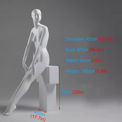 Tall Matte White Female Mannequin - Detachable Dress Form for Retail & Online Shop Display - Stylish Torso Body Dummy (Size: Style7) - Perfect for Fashion Showcase