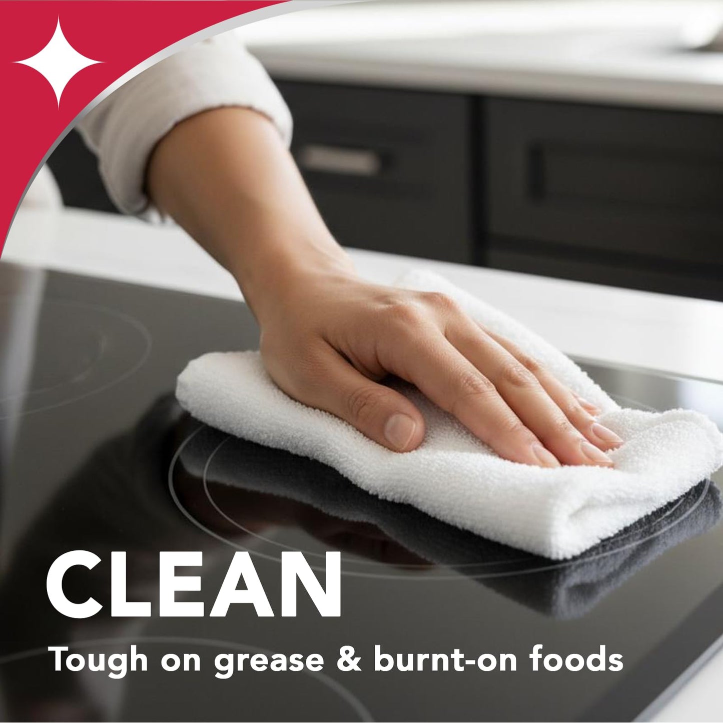 Weiman Ceramic and Glass Cooktop Cleaner - Heavy Duty Cleaner and Polish (10 Ounce Bottle and 3 Scrubbing Pads)