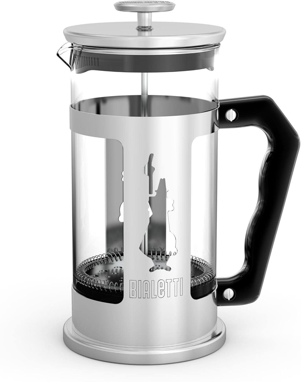 Bialetti 6860 Preziosa Stainless Steel 3-Cup French Press Coffee Maker, Silver
