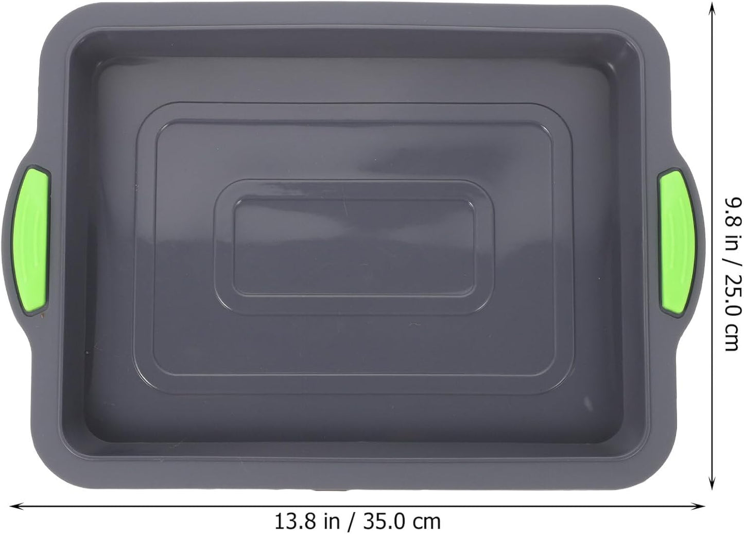 Hemoton Silicone Baking Sheet Tray Pan - Nonstick Rectangular Cookie Sheet with Silicone Handle for Oven