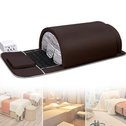 piudoiliy Infrared Sauna Dome, Near Zero EMF Function, 1200W, Portable Home Sauna with Therapeutic Jade Stones, Infrared Photon Light, Steam Tent (Black)