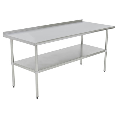 Pearington NSF Certified Stainless Steel Kitchen Prep and Work Table, Commercial Work Table for Restaurant and Home, 72" x 30", Stainless Steel