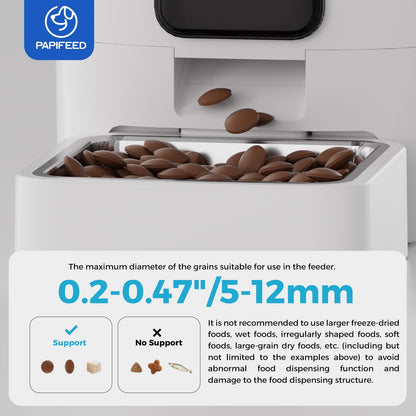PAPIFEED Smart Automatic Cat Feeders: WiFi Pet Feeder with APP Control for Remote Feeding, Detachable for Easy Clean, Automatic Cat Food Dispenser with Alexa,1-10 Meals Per Day for Dog (6L/25Cup)
