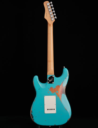 KGD Relic Electric Guitar,Roasted Maple Neck and Rosewood Fingerboard,Bone Nut,6-String Relic Guitar,Professional/Full Size/Electric Guitars for Adults