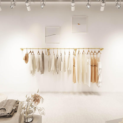 Wall Mounted Industrial Pipe Clothing Rod, Modern Clothing Store Metal Garment Rack Display Stands,heavy Duty Closet Rod Hanging Bar,commercial Retail Display Rack Standing Clothes Rack