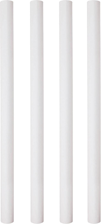 PME 12.5-Inch White Plastic Hollow Pillars, Pack of 4
